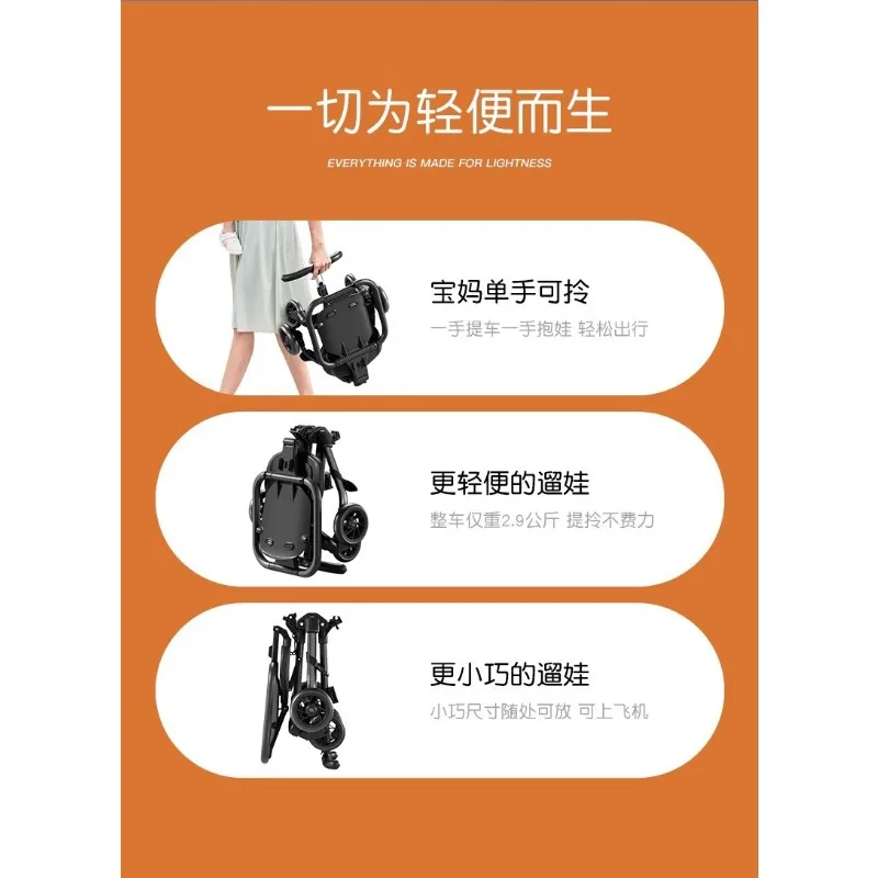 Cochecito de bebé plegable ultraligero y compacto – Bidireccional - imagen 3