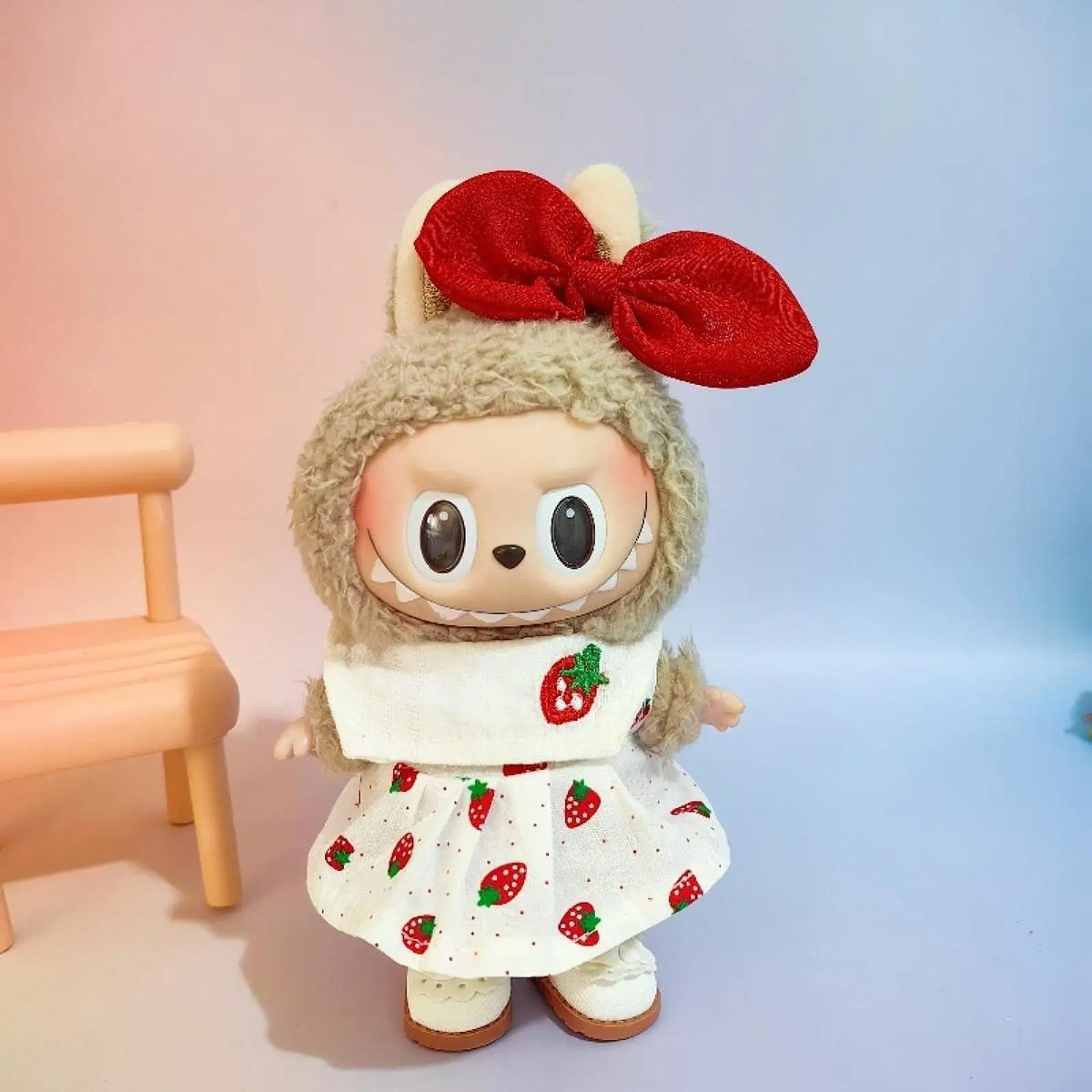 17 cm Plush Doll Clothes Doll Clothing,Girls Gift,DIY,Comfortable Costumes Cute Doll Dress Doll Clothes for Pendant Doll Kids