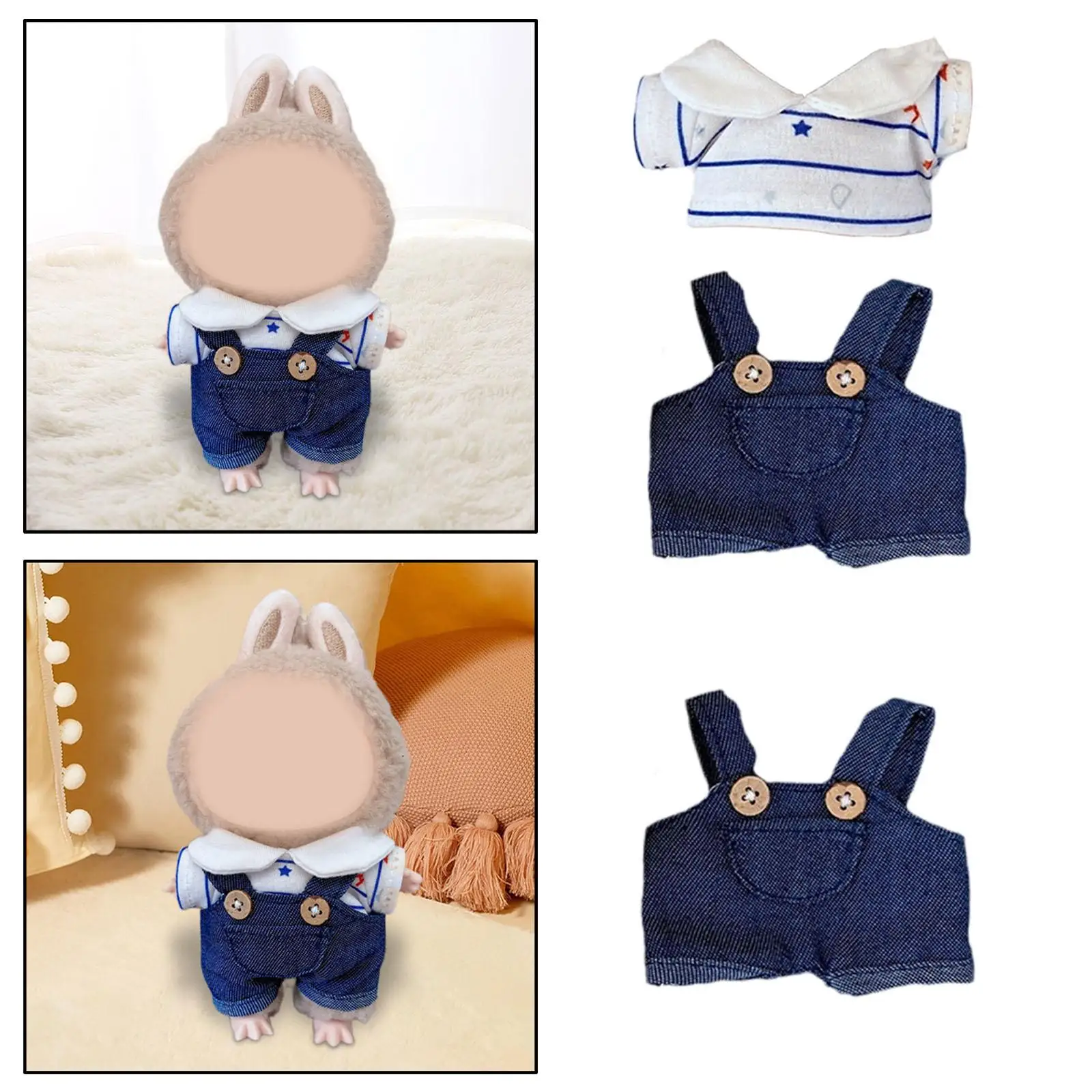 Dolls Suspender Pants Doll Clothes for 15cm Dolls Girls Dolls New Year Gifts