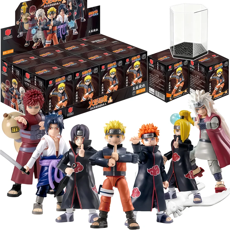 Naruto acción Uzumaki Naruto Uchiha Sasuke Uchiha Itachi Gaara Deidara figura de Anime juguetes ensamblados caja ciega ‌   Regalos de Navidad