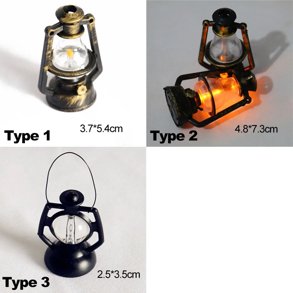 Accesorios casa de muñecas con lámpara y mini linterna - imagen 2