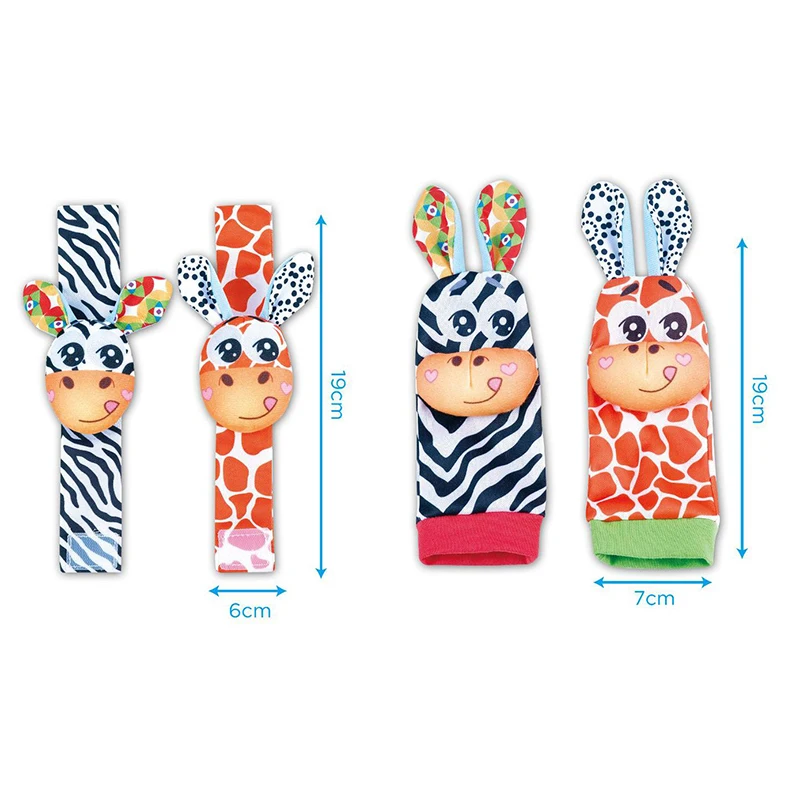 Sonajeros de calcetín para bebé de 0 a 12 meses, sonajeros de dibujos animados para niños, juguetes con correa para la muñeca, sonajeros para bebé, juguete para recién nacido - imagen 5