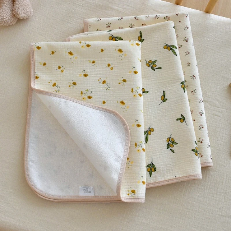 Cambiador impermeable para recién nacido, 30x50cm, bonito Corán, capa superior de algodón transpirable, alfombrilla de cama reutilizable para bebés, lavable a máquina