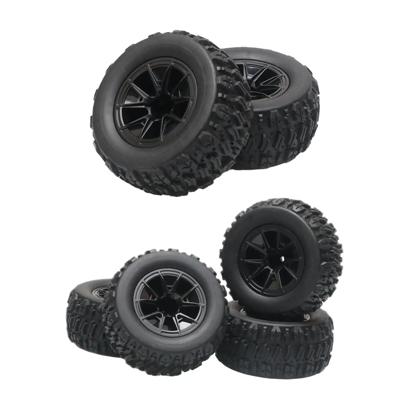 RC Car Parts with Wheels and Tires for 1/12 1/14 1/:16 Crawler Vehicles