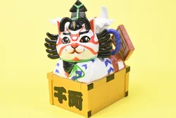 Stasto Figura de gato azul maneki-neko kawaii para ninos