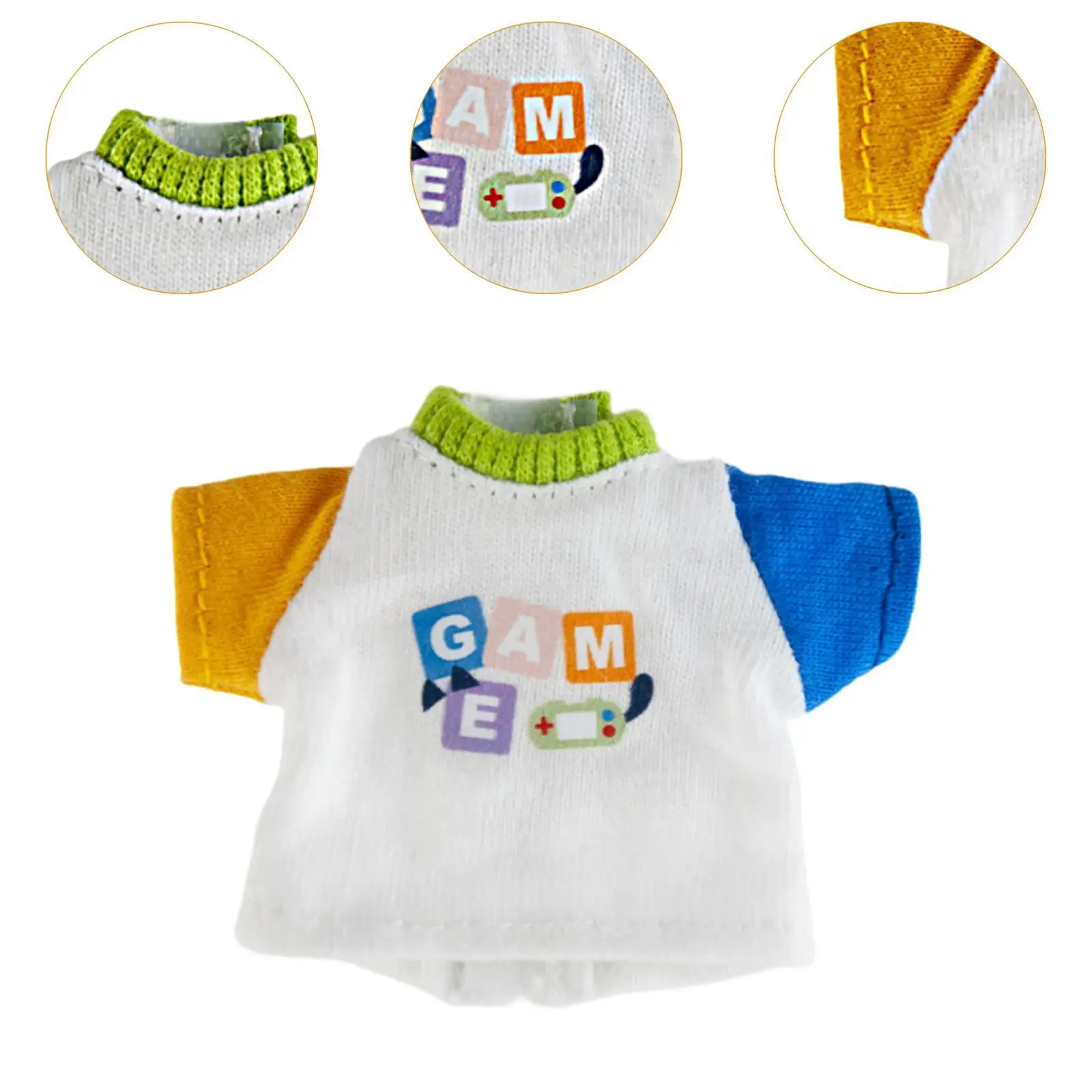 1:12 Fashion Dolls Short Sleeves T Shirt Costume Accessories for 6in Dolls