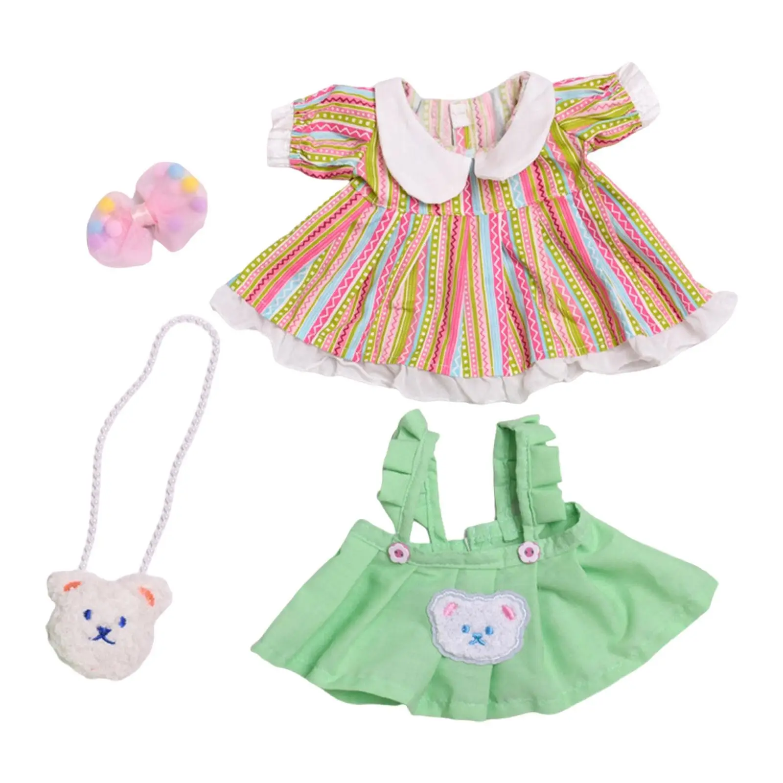 Doll Outfit Set with Bag for 14.96inch Dolls, Create Your Own Fashion Props
