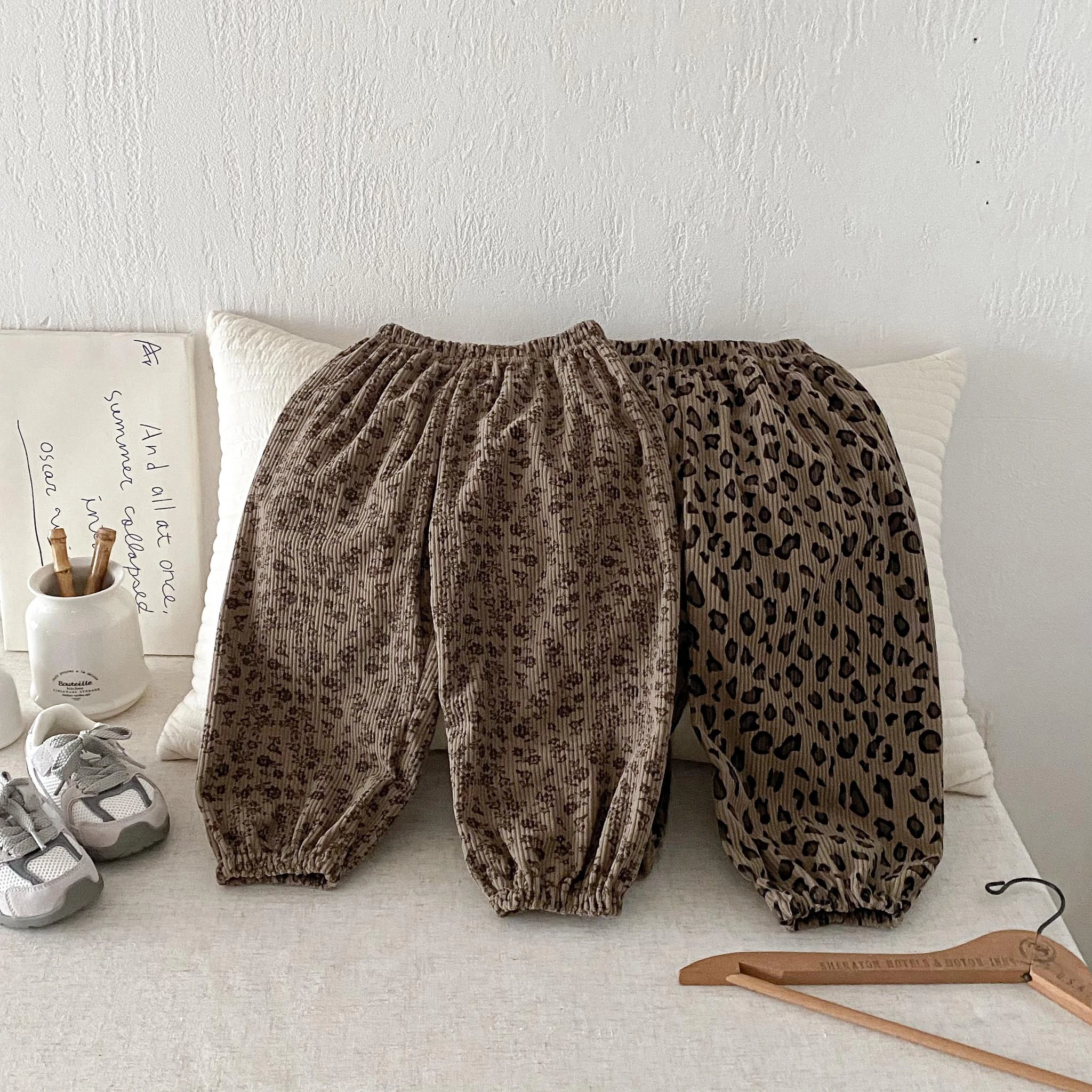 Pantalones holgados de algodón para niña – Estampado leopardo