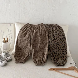 Pantalones holgados de algodón para niña – Estampado leopardo