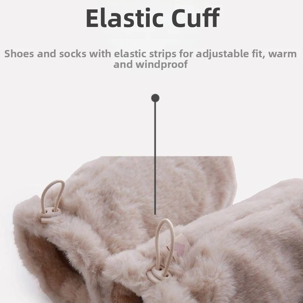 Calcetines informales gruesos para bebé recién nacido, calentadores de pies cálidos de Color sólido para bebé, calcetines antideslizantes para dormir para niño, invierno - imagen 4