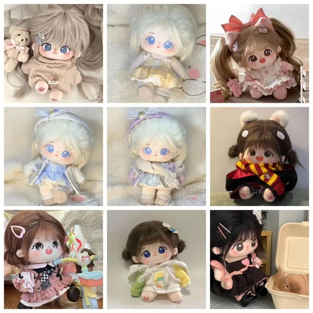 Vestido bonito de moda, ropa para muñeca de algodón de 20cm, conjunto de muñecos de peluche Kpop de alta calidad, accesorios para muñecas de moda - imagen 4