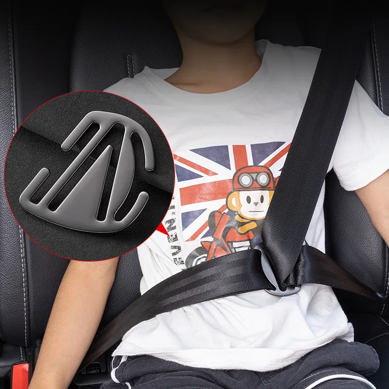 Ajustador de cinturón de seguridad para niños, tapón posicionador de cinturón anti-cuello, hebilla protectora de hombro, funda para cinturón de seguridad, accesorios para coche