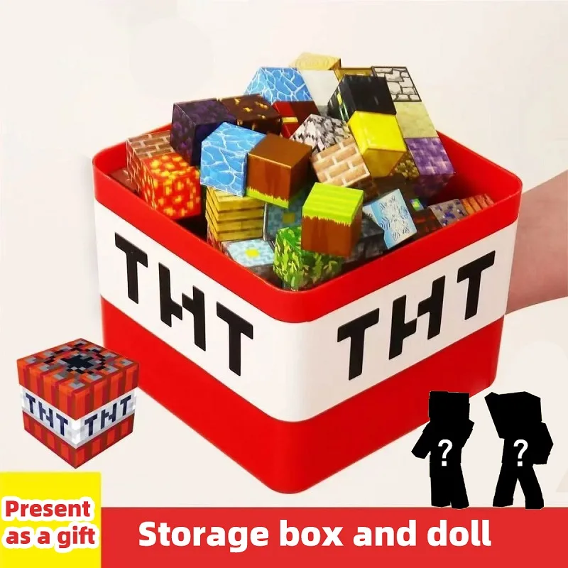 Juego de caja de almacenamiento de juguetes de bloques de construcción magnéticos, juguetes de montaje DIY para niños, juguetes educativos, modelo de bloques de construcción, regalo de Navidad - imagen 2