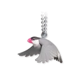 Sakura bird fly down