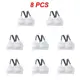 White 8pcs