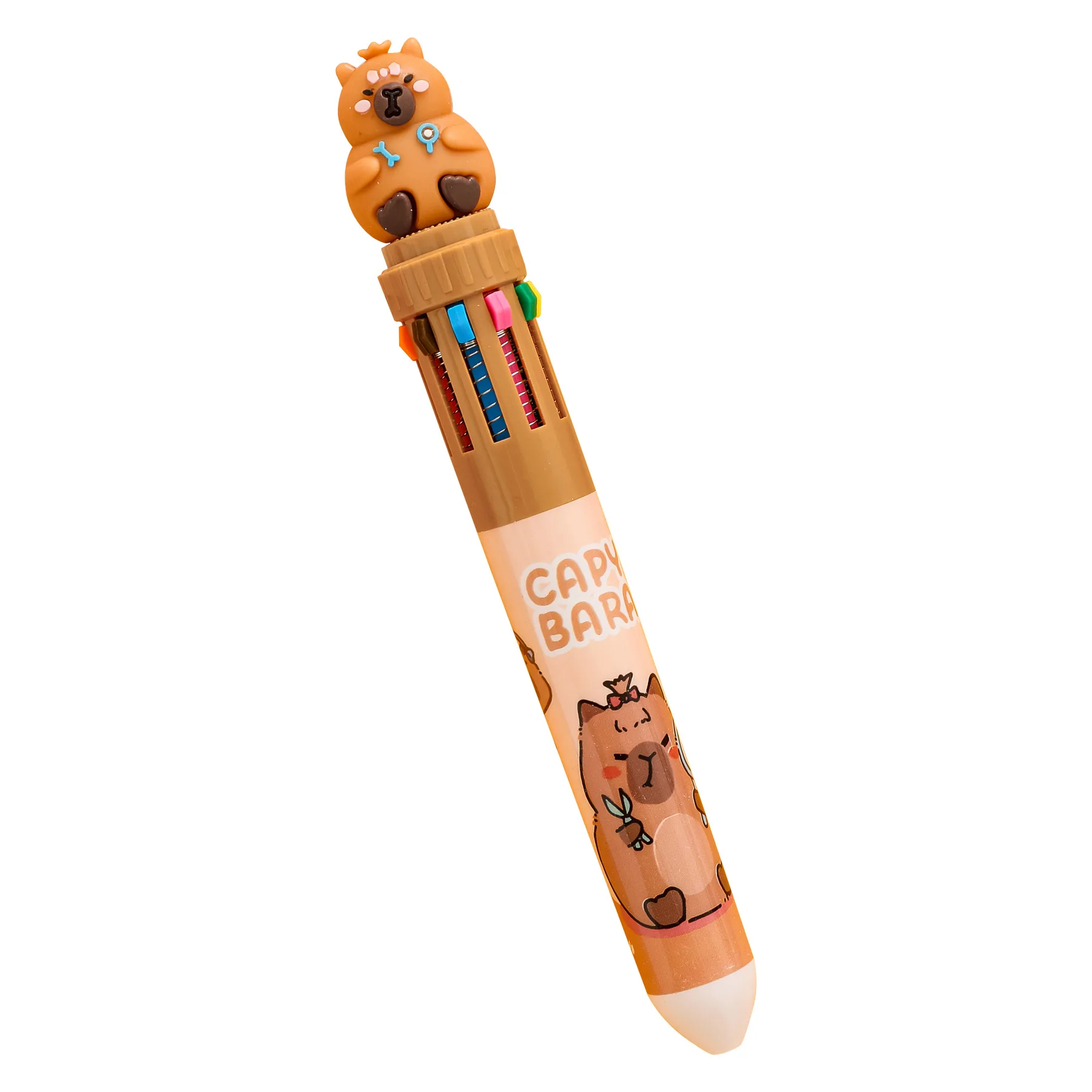 Bolígrafo capibara multicolor para estudiantes – Tinta suave - imagen 5