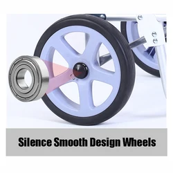 Carrito de compras con taburete integrado – Plegable para descansar