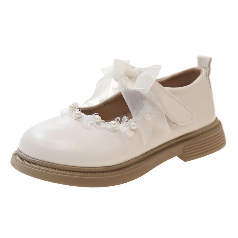 Nuevos zapatos de cuero, mocasines cómodos a la moda para primavera, zapatos suaves antideslizantes para niña, zapatos exquisitos de princesa para chico, sandalias clásicas Retro - imagen 5