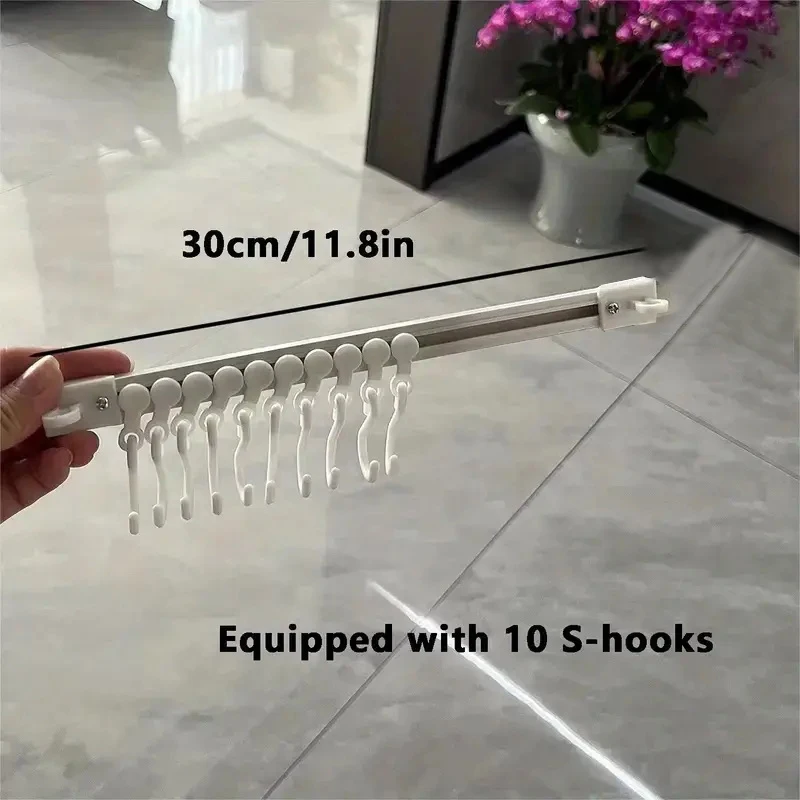 Gancho deslizante adhesivo, estante de almacenamiento de cocina fuerte sin taladro para organización trasera de puerta, 1 ud. - imagen 2