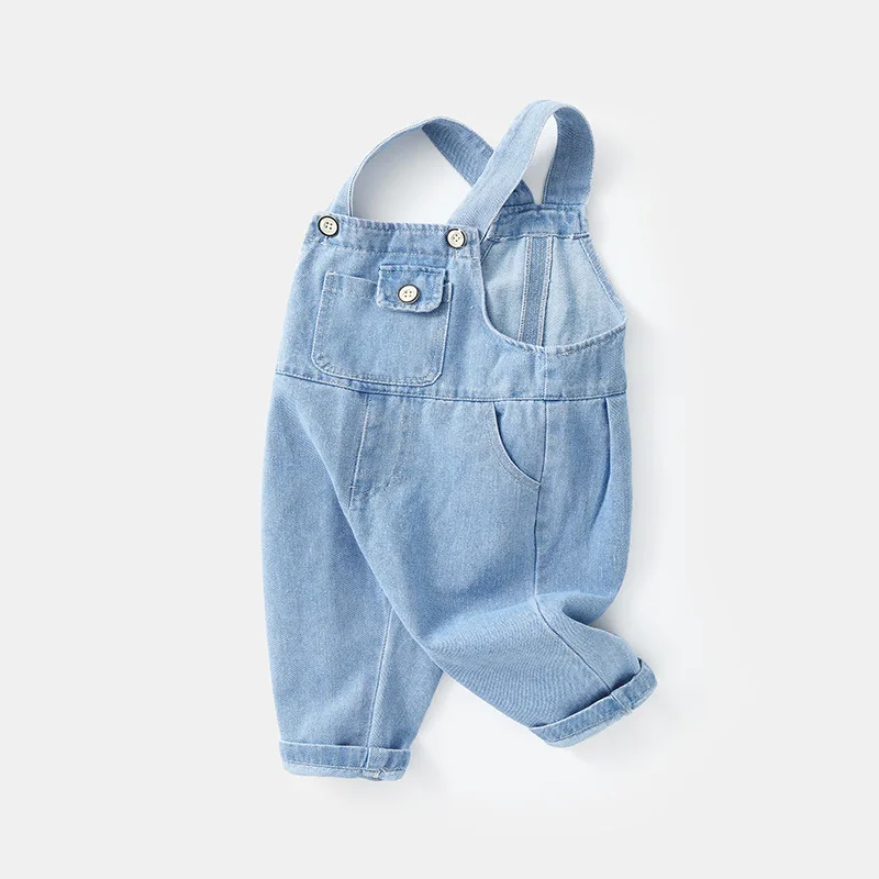 MILANCEL nuevo verano niños monos de mezclilla niñas lindo Casual pantalones vaqueros sueltos 1-4T niños prendas de vestir pantalones - imagen 2