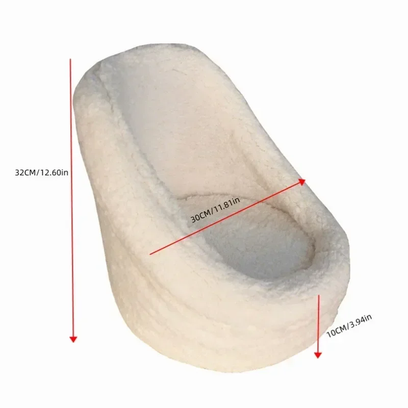 Accesorios de fotografía para bebés recién nacidos, Mini sofá para posar, sofá redondo blanco, accesorios auxiliares de estudio, muebles para bebés, sofá para posar en estudio - imagen 5