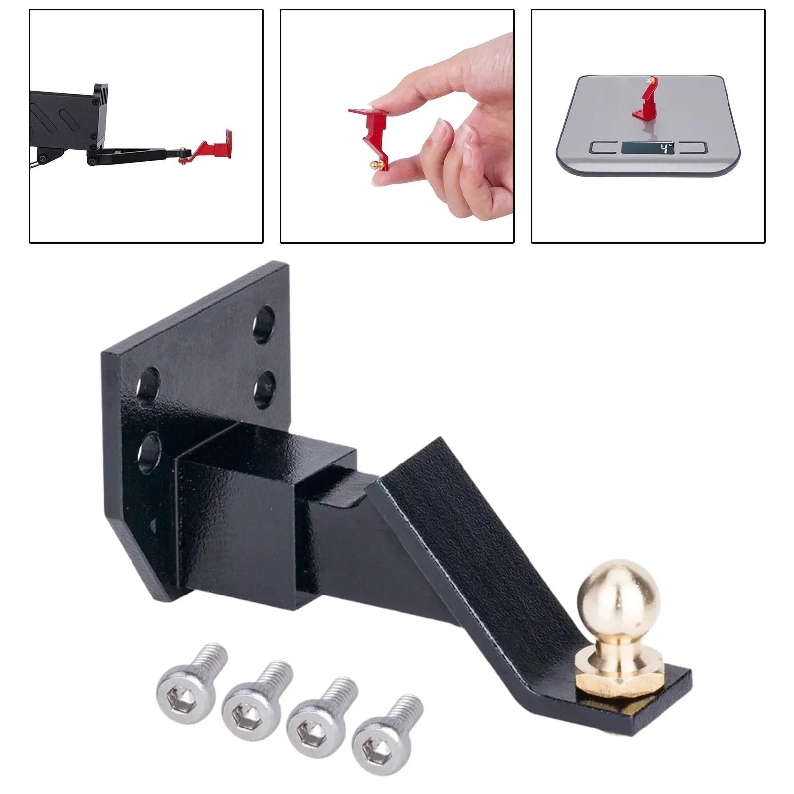 Trailer Hitch Bracket Upgrade for 1:10 Scale RC Crawler Car Truck Model Toy