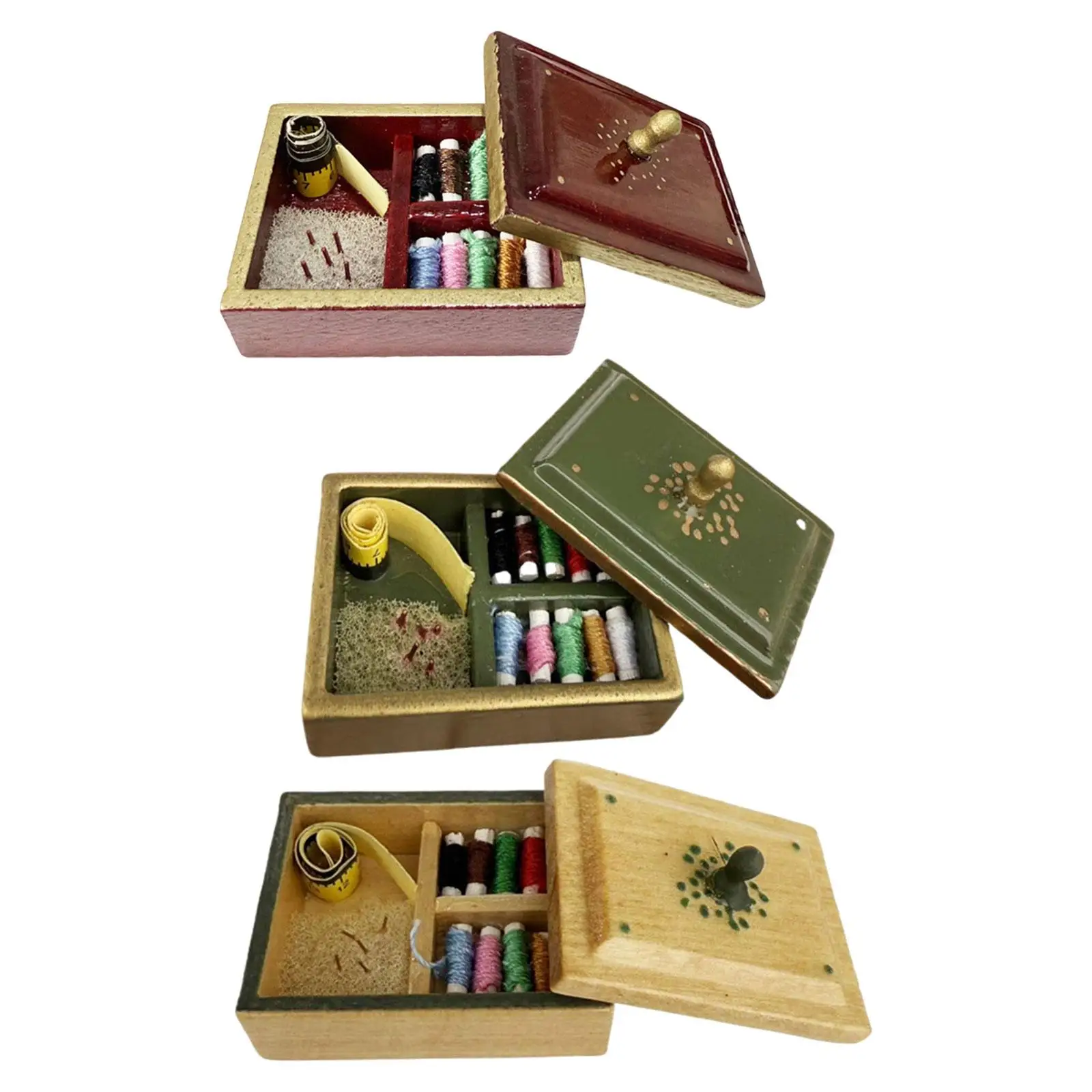1:12 Dollhouse Sewing Tool Kit Simulation Accessories Toy for Sewing Room