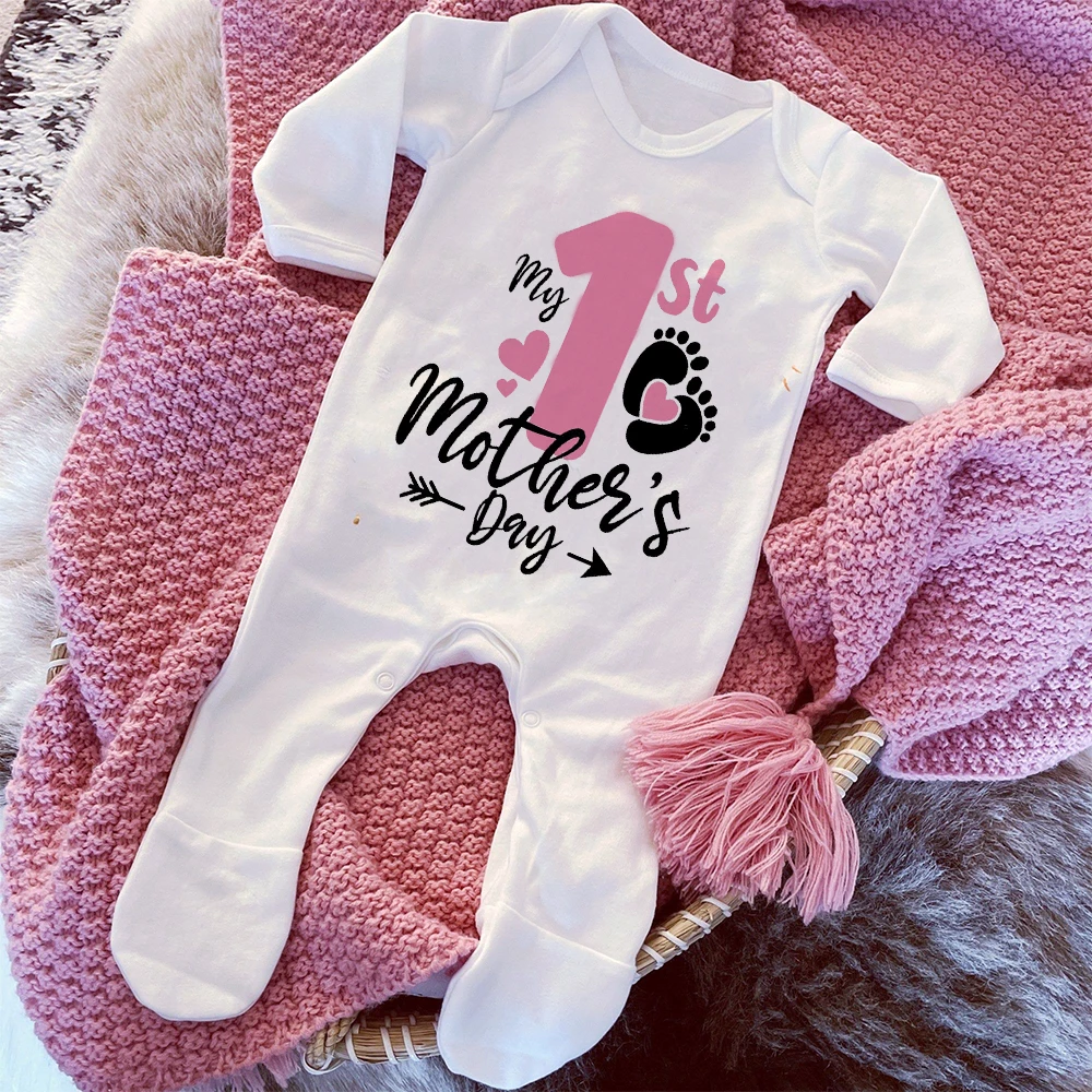Feliz 1er Día de la Madre 2024 Babygrow Sleepsuit Regalo del Día de la Madre Pijamas de crecimiento para bebés Nuevos regalos de mamá Traje del Día de la Madre recién Nacido - imagen 2