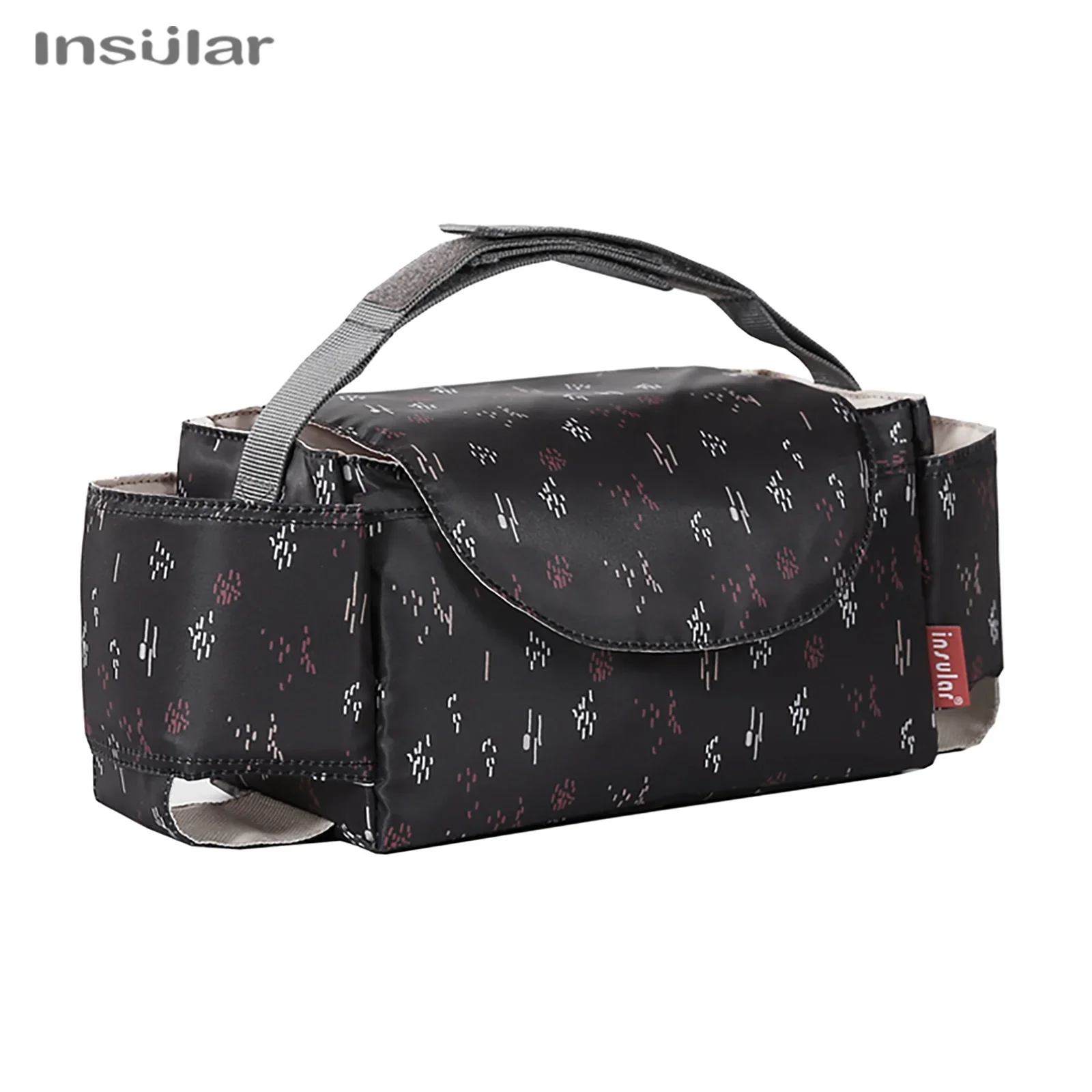 Bolsa organizadora para cochecito de bebé, bolsa de pañales con gancho para colgar, cochecito de mamá, bolsa impermeable para botellas, bolso, carrito organizador, bolsas de pañales - imagen 4