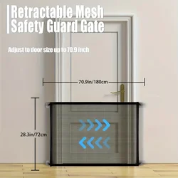 Barrera seguridad retractable para bebés – Malla nailon homologada