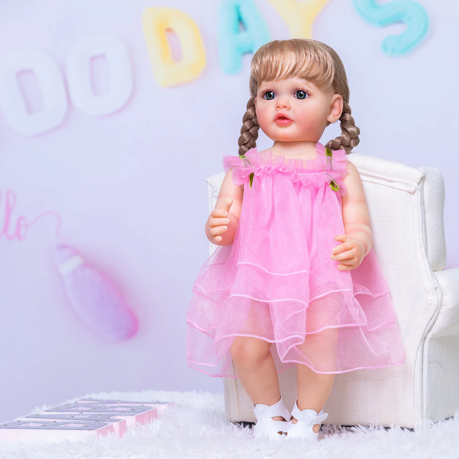 Muñeca Reborn realista cuerpo completo vinilo suave - imagen 3