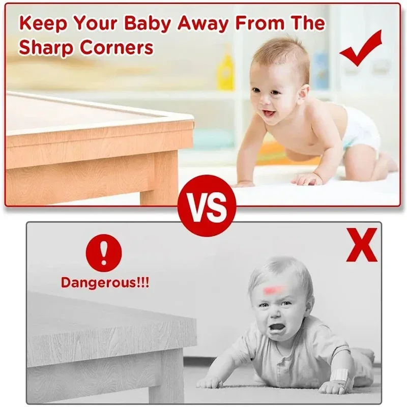 Protector de esquinas transparentes para mesa - Seguridad infantil