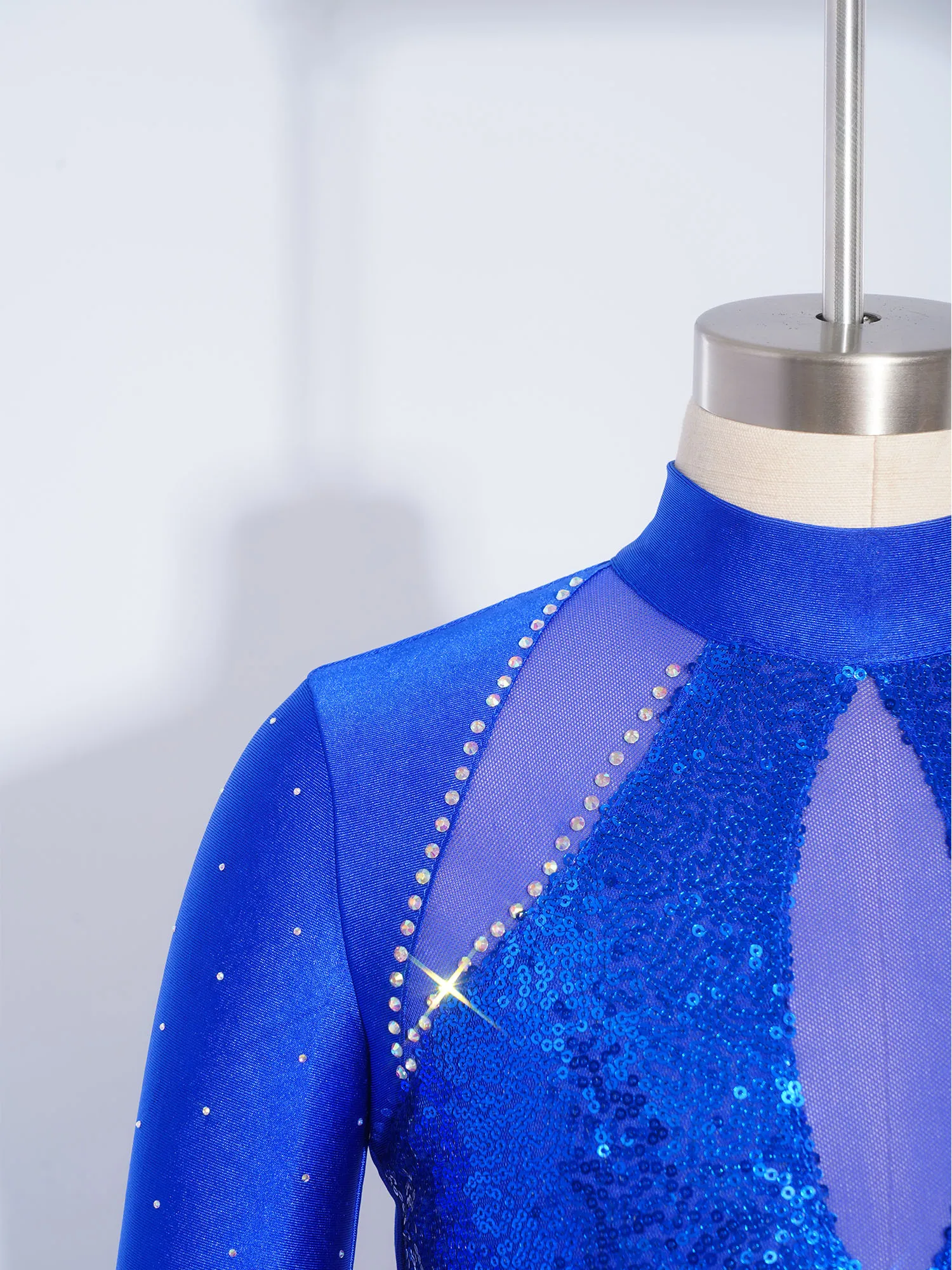 Mono de ballet con pedrería para niña – Maillot de danza elegante - imagen 5