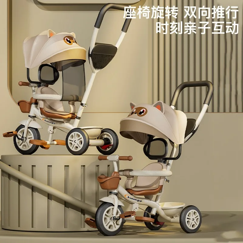 Triciclo evolutivo para bebé con manillar empujable paseo cómodo - imagen 5