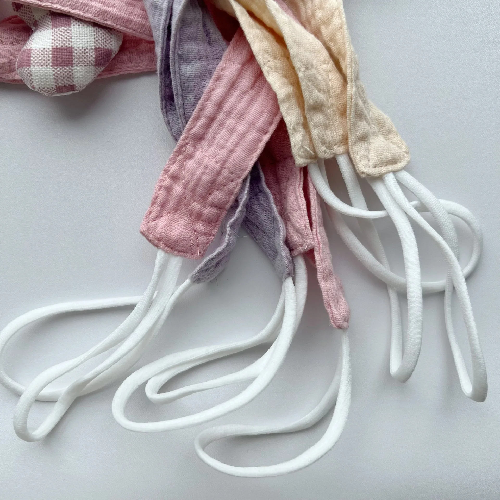 Clip para chupete de bebé recién nacido, bonito oso de dibujos animados, estrella, algodón, cadena para chupete infantil, chupete para pezones, soporte para chupete, Material ecológico - imagen 4