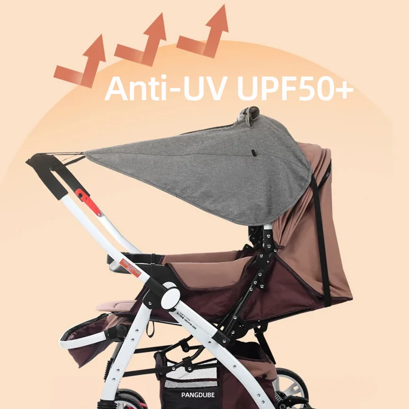 PANGDUBE Universal Sun Shade for Baby Stroller Accessories UV UPF 50+ Awning Protection for Baby Carrier Waterproof Sun Shield - imagen 2