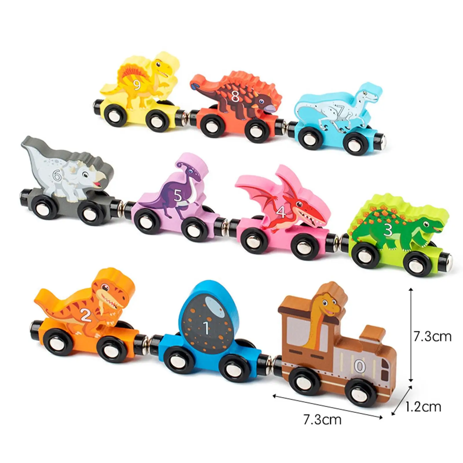 Stacking Train Fine Motor Skills Toy Kids Toy Wooden Train Toys Set Montessori Building Blocks Toy Train for Boys Girls Children