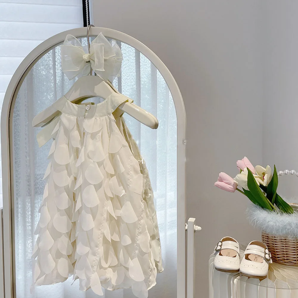 MILANCEL Ropa para niños Vestidos para niñas Vestidos sin mangas para niñas Vestido de flores - imagen 2