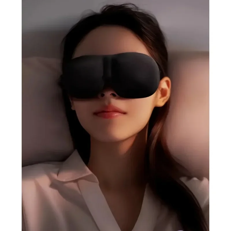 Mascarilla para dormir contorneada en 3D, cubierta suave y cómoda para sombra de ojos con bloqueo de luz para viajes, siesta, ayuda para dormir en viajes - imagen 3