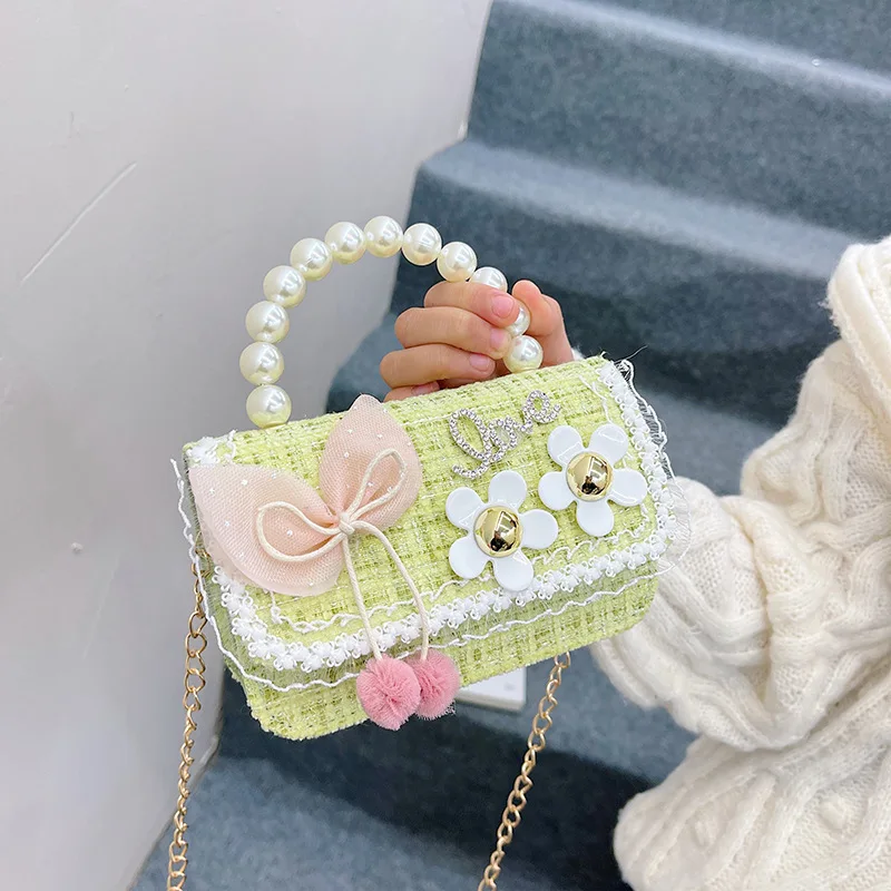 Monedero de princesa con perlas – Bolso elegante para niña - imagen 4