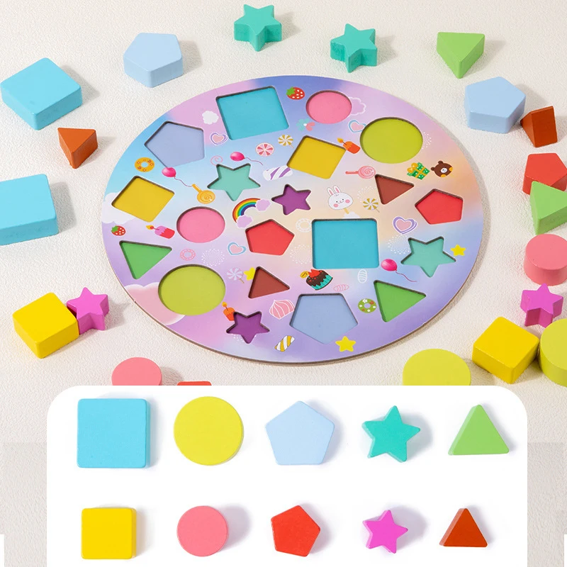 Rompecabezas Montessori a juego para niños pequeños, juguete educativo para Aprendizaje Temprano, reconocimiento de Color, juguetes de regalo de cumpleaños - imagen 3
