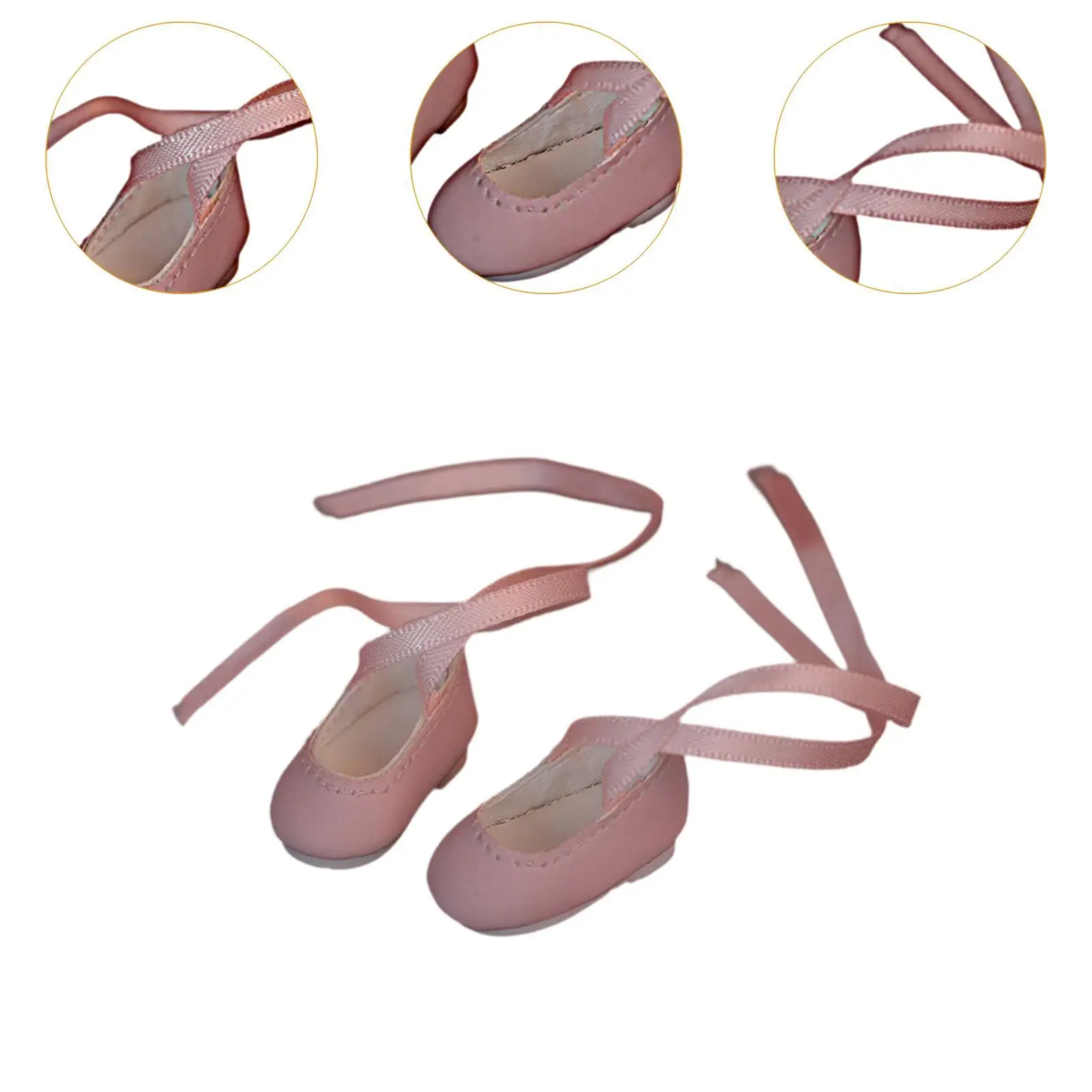 BJD Doll Flats Shoes BJD Doll Shoes Fashion Dress up Pretend Play Outfits, PU Shoes Footwear for 1/6 Doll Female Doll Figures