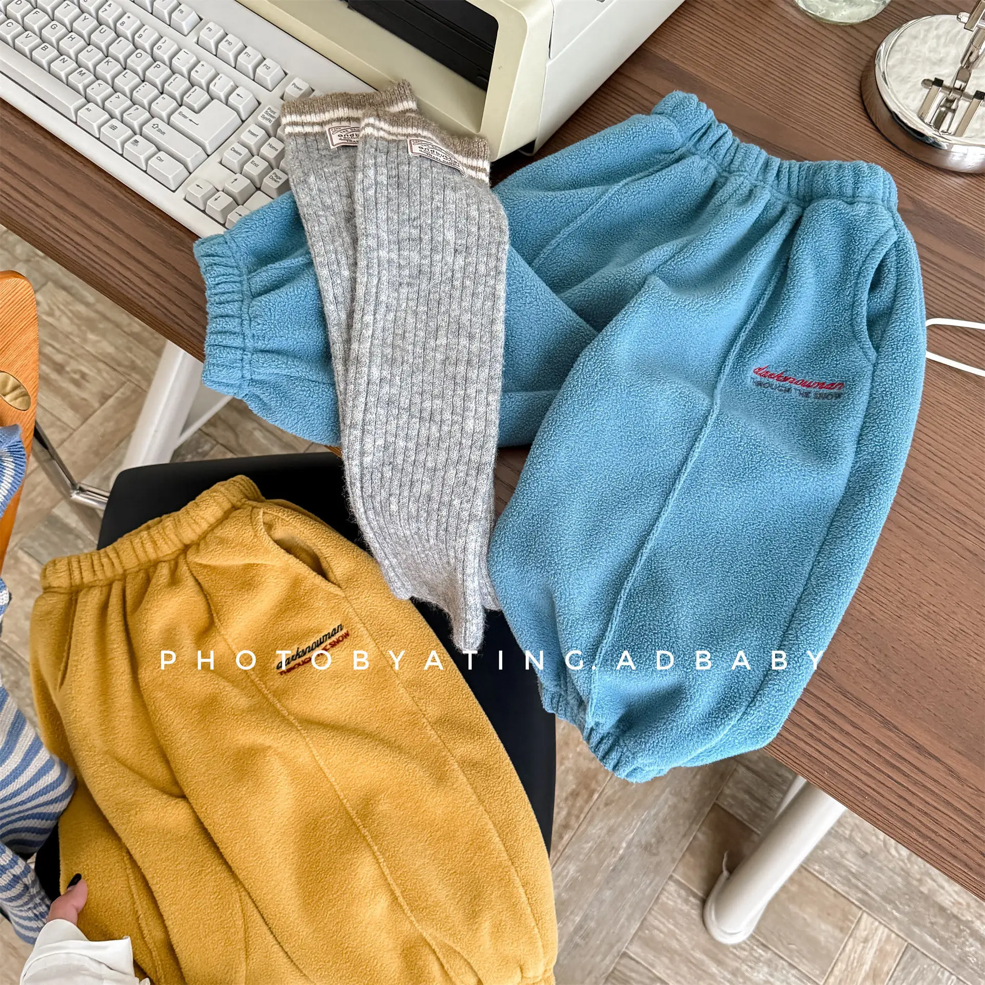 Pantalones de invierno para niños de 1 a 8 años, pantalones gruesos y cálidos para niños, pantalones largos de estilo coreano para niñas - imagen 2