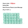 100Pcs mint letter