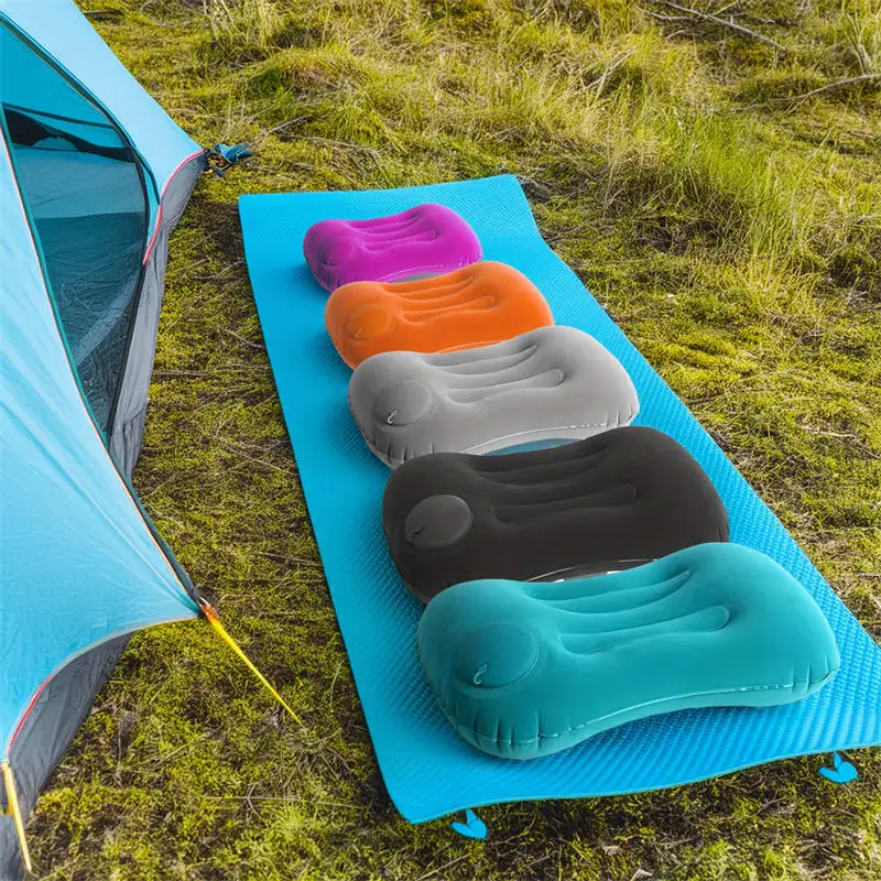 Reposapiés portátil para inflar, almohada de aire compacta para playa, oficina, hogar, viajes, Camping, almohada de viaje inflable, 1 ud.