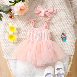 Vestido tutú de tul rosa para bebé niña – 0 a 18 meses