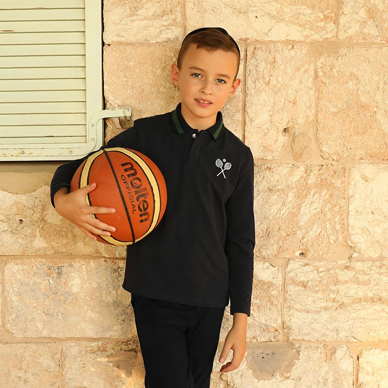 Conjunto de otoño para niños, ropa de invierno para niños, conjunto de vestido para niñas, camisa para niños, pelele para bebé, tenis bordado, ropa a cuadros negra azul marino para niños - imagen 3