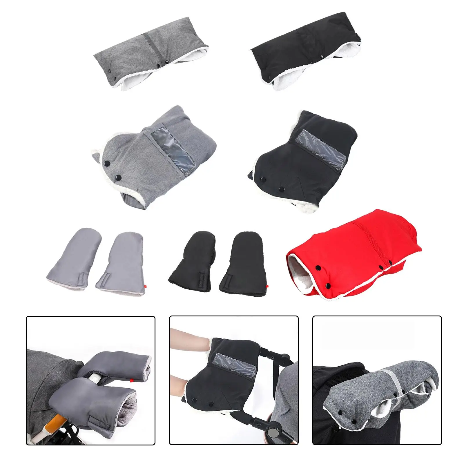 Guantes térmicos universales para cochecito de bebé – Manos abrigadas - imagen 4