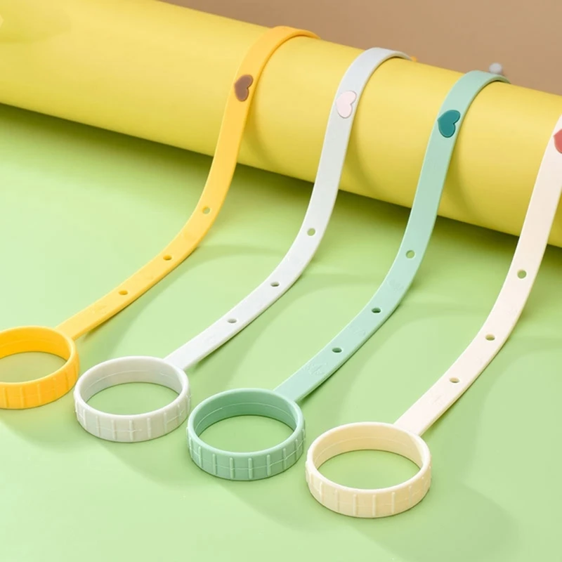 Recién llegado, cadena para biberón de alimentación de bebé, soporte de correa antipérdida de silicona de calidad alimentaria, accesorio de alimentación para bebé