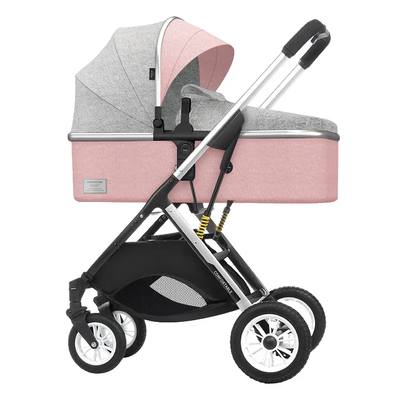 Cochecito de bebé reclinable plegable ligero bidireccional amortiguado - imagen 2